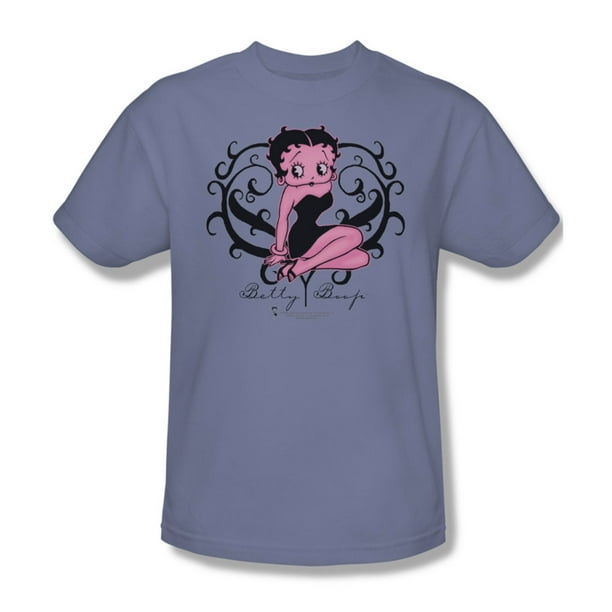 Betty Boop Scrolling Hearts Adult Work Shirt 